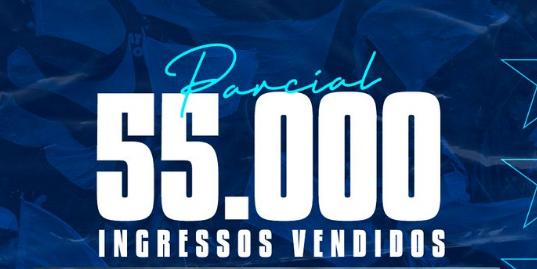 Clube usou as redes sociais para confirmar parcial de venda de ingressos (Divulgação / Cruzeiro)