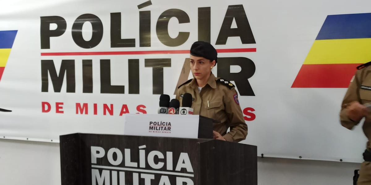 Major Layla Brunnela disse que não houve excesso da PM na abordagem nem abuso de autoridade (Raquel Gontijo)