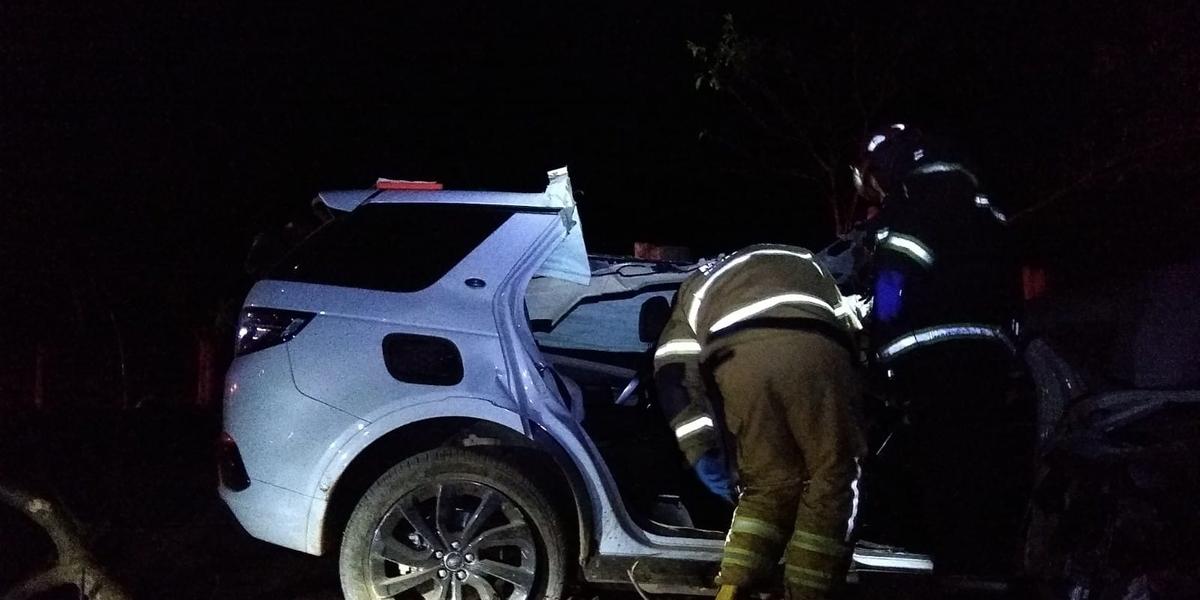 Jovens morrem após carro capotar na LMG-850, entre Ubá e Rodeiro (Bombeiros / Divulgação)