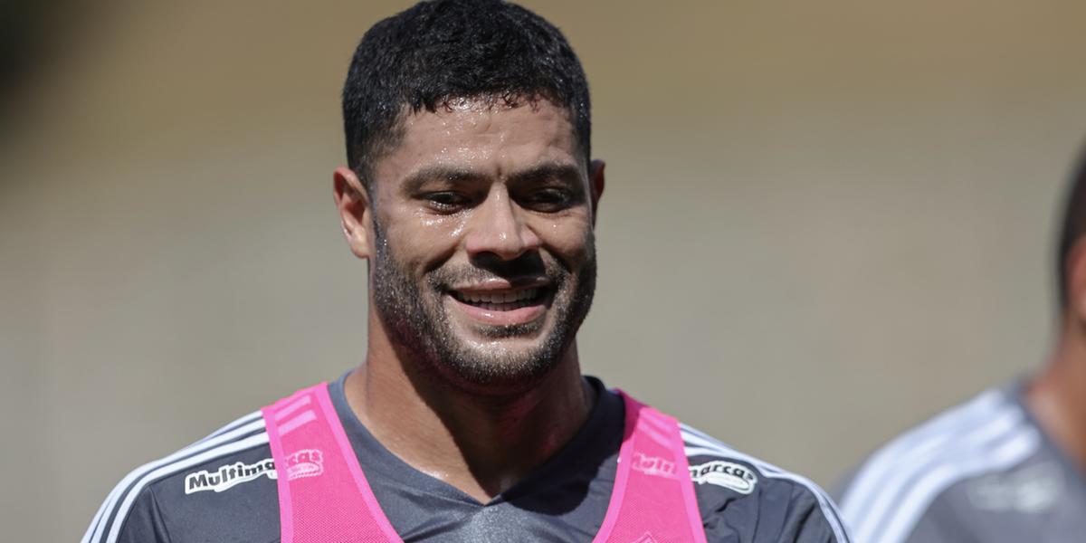 O atacante Hulk, poupado contra o Cuiabá, é a esperança de gols do Atlético no domingo (Pedro Souza/Atlético)