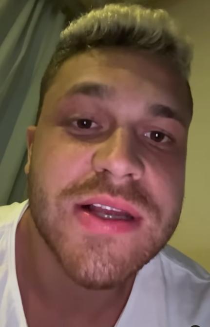 O digital influencer mineiro Gustavo Tubarão foi diagnosticado com paralisia de Bell (Instagram / ogustavotubarao / Reprodução)