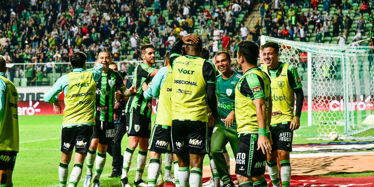 O América venceu os quatro jogos que fez até agora na Copa do Brasil; eliminou CSA e Botafogo-RJ (Mourão Panda/América)