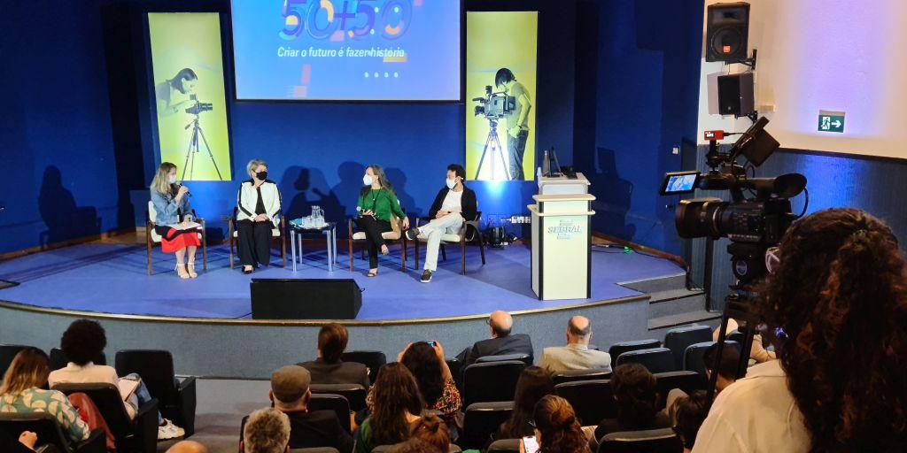 Lançamento no auditório do Sebrae teve a presença da ex-diretora da Ancine, Débora Ivanov (Fernando Libânio/Divulgação)