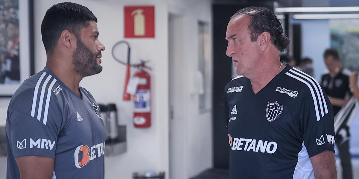 Hulk ficou animado com o retorno de Cuca e disse que o treinador passou a semana fazendo ajustes no time (Pedro Souza/Atlético)