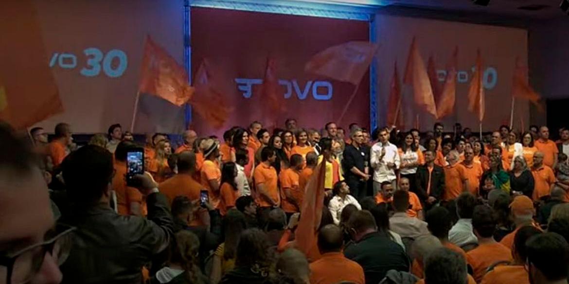Em seu discurso, presidenciável defendeu a união do país (Reprodução YouTube Convenção do Novo)