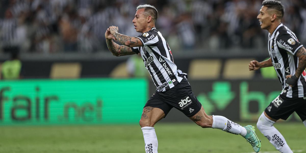 Vargas fez o gol do Atlético contra o Palmeiras, no confronto de 2021 pela Libertadores (Pedro Souza/Atlético)