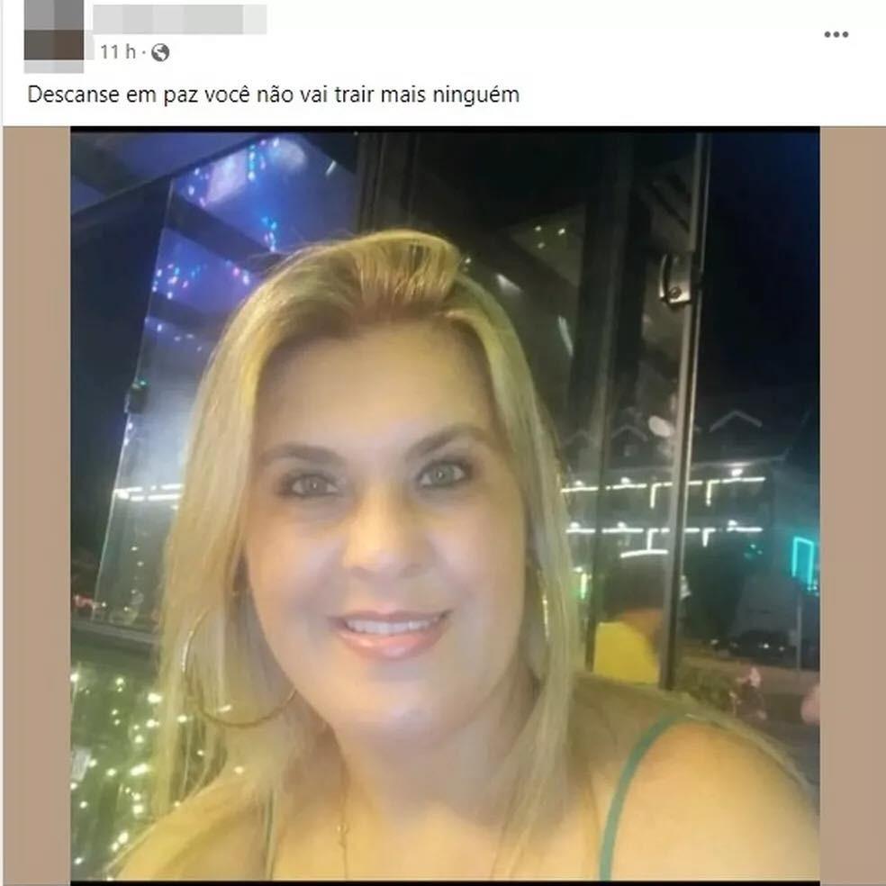 Homem que atirou na ex-companheira postou nas redes sociais e depois apagou a mensagem (Redes Sociais/Reprodução)