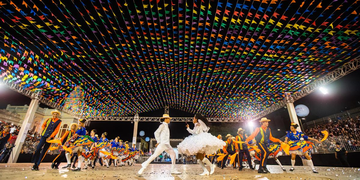 A quadrilha Santa Terezinha, da cidade Muriaé, foi a grande vencedora do Concurso estadual do Arraial de Belô (Bruno Figueiredo/ Área de Serviço/ Acervo Belotur)