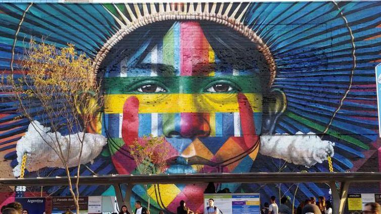 Mural Etnias, de Kobra, entra para o Guinness como maior grafite do mundo - Cristina Índio do Brasil / Agência Brasil
