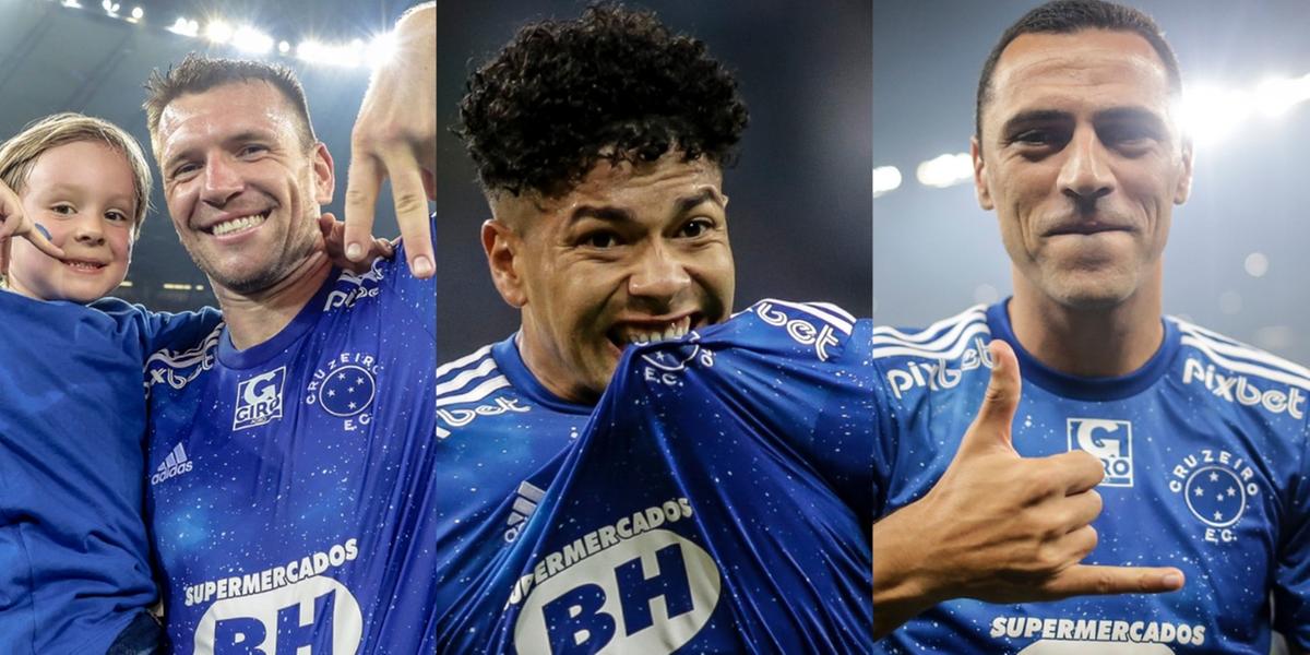 Eduardo Brock, Filipe Machado e Rômulo são os únicos jogadores que disputaram mais de uma no de Série B pelo Cruzeiro. (Staff Images/Cruzeiro)