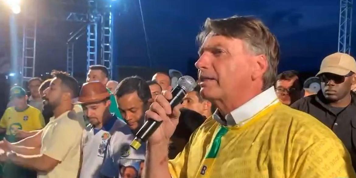Candidato falou em comício em Belém (Reprodução Telegram)