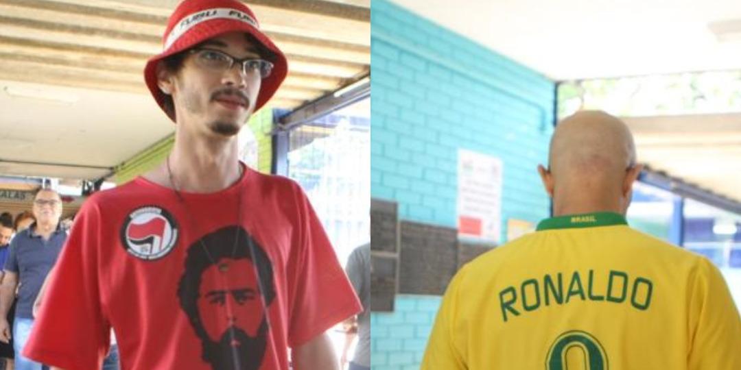 Vermelho, verde e amarelo: eleitores comparecem aos locais de votação usando as cores que lembram os candidatos que escolheram no primeiro turno (Pedro Faria / Hoje em Dia)
