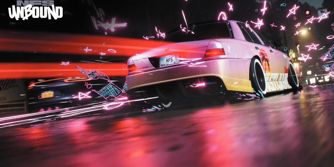 Cheio de enfeites retirados de animes e nenhum compromisso com o realismo, “Need For Speed Unbound” será lançado no início de dezembro para PC, PS5 e Xbox Series X/S (EA/Divulgação)