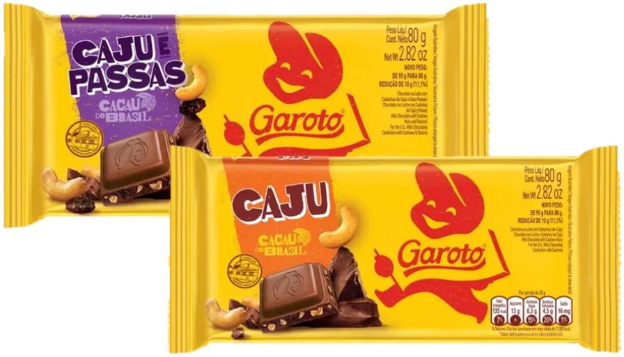 Dois chocolates da Garoto podem conter vidro; lotes são recolhidos
