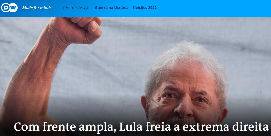 Emissora alemã Deutsche Welle destaca a vitória de Lula sobre Bolsonaro (Dw.com / Reprodução)