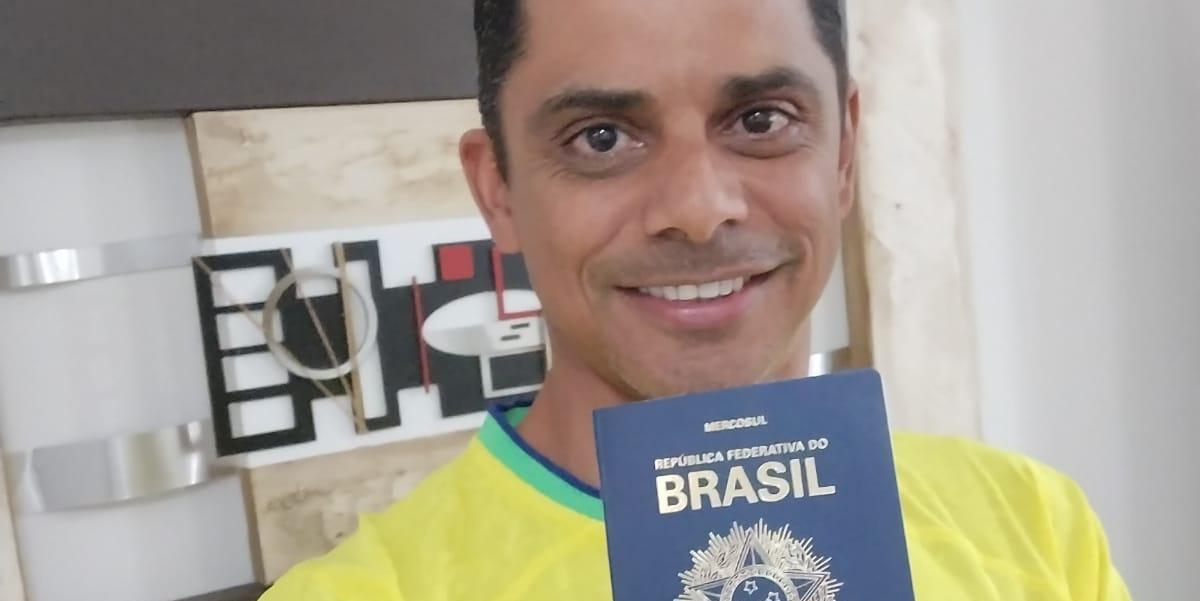 Denilson Santana, de Itaúna: "Brasil está com um grande time, tem tudo para ir longe" (Arquivo pessoal)
