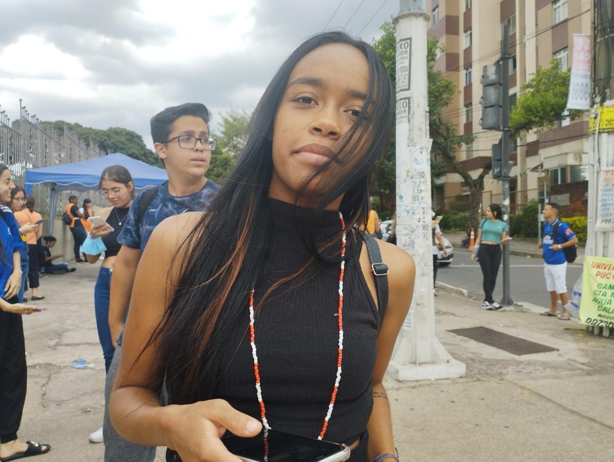 Agatha Monielle, 19 anos, achou a prova deste domingo mais difícil (Jáder Xavier / Hoje em Dia)