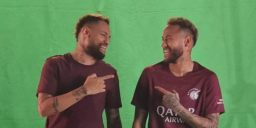 Eigon Oliveira e Neymar fizeram até ação comercial juntos (divulgação/ Redes Sociais)