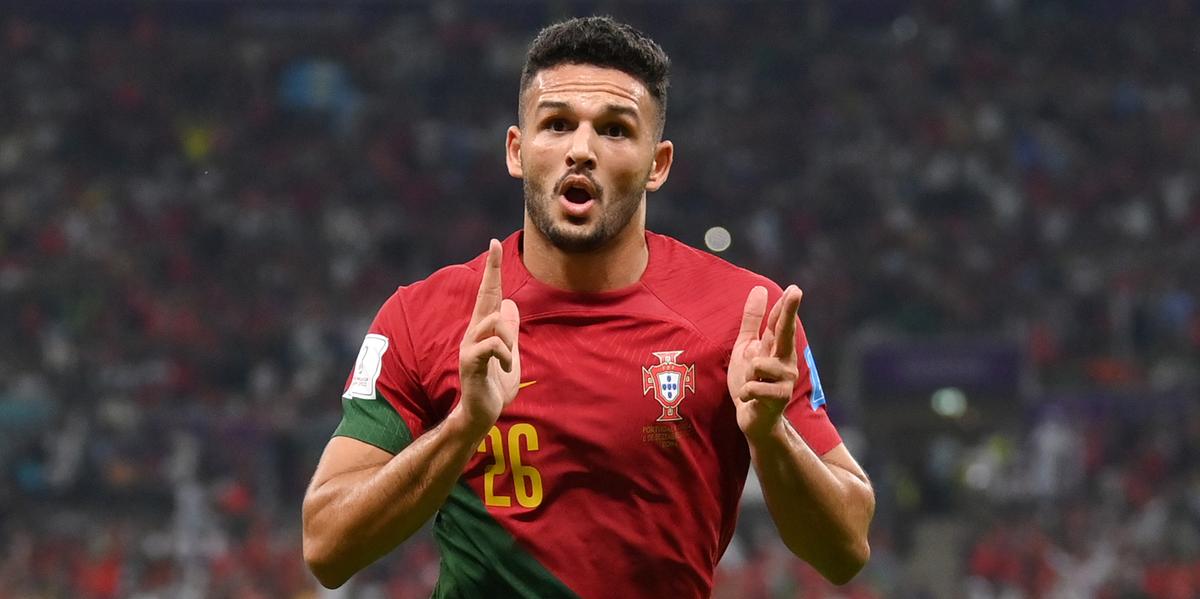Gonçalo Ramos marcou três vezes na goleada contra a Suíça (Divulgação/FIFA)
