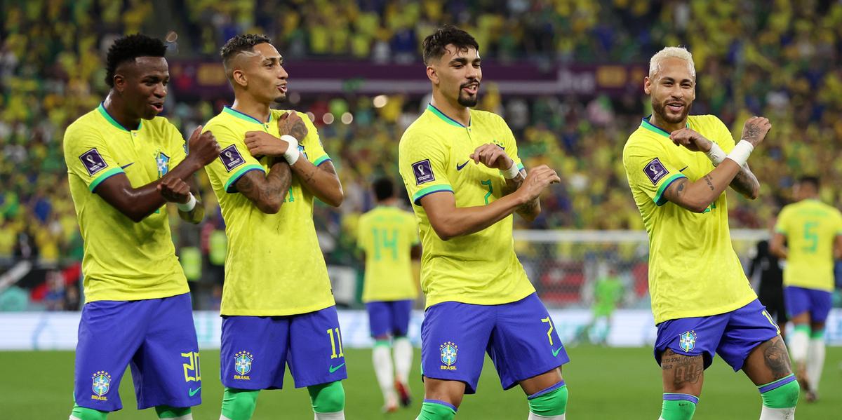 Dança dos brasileiros após os gols geraram críticas (Divulgação/CBF)