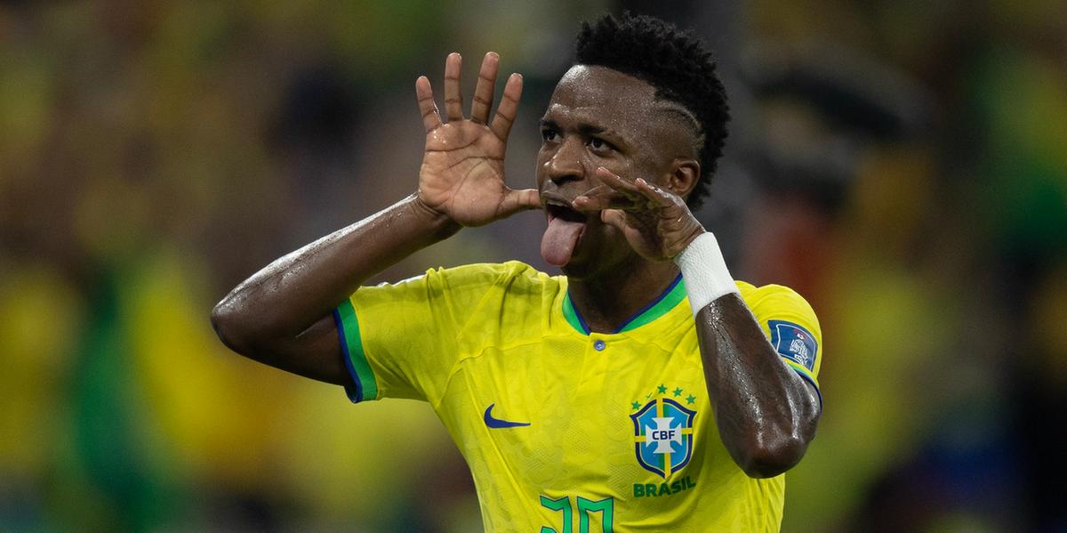 Vini Jr. colocou oito metas na carreira e já bateu sete delas (Lucas Figueiredo/CBF)