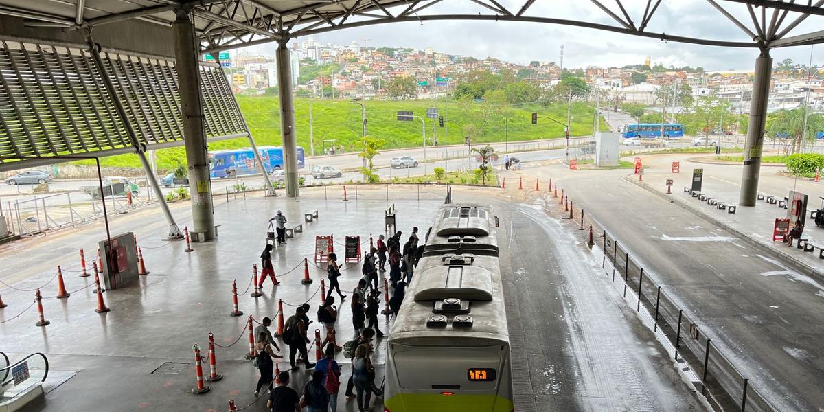 A estação São Gabriel, do Move de BH, está funcionando normalmente após o temporal dessa quarta (Raíssa Oliveira / Hoje em Dia)