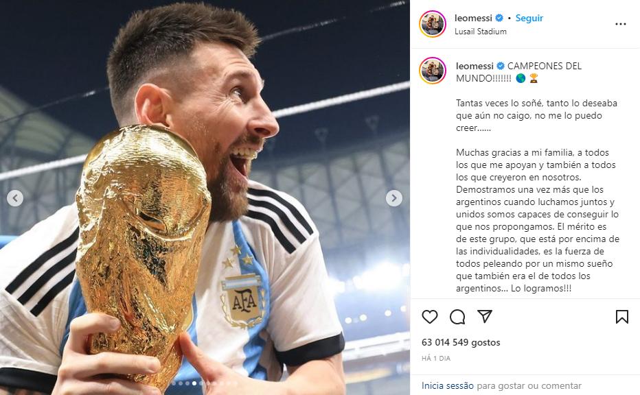 Até o momento da matéria, a foto já tinha mais de 63 milhões de curtidas