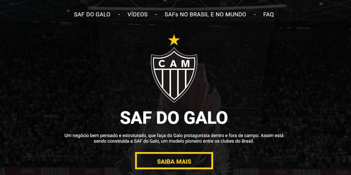 Hotsite do Atlético já está no ar (Reprodução)