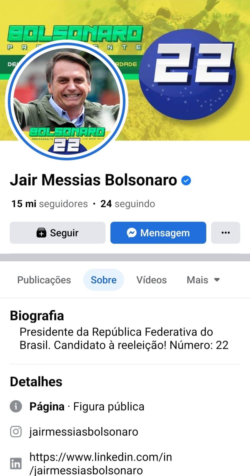 (Reprodução redes sociais Bolsonaro)