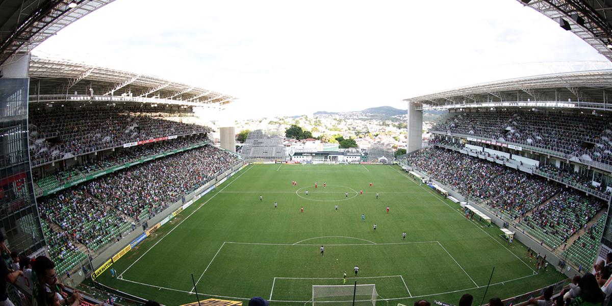 América, Cruzeiro e Atlético - Estádio Raimundo Sampaio (Independência).. Cidade: Belo Horizonte - Capacidade: 22.452 pessoas (Arena Independência - Site oficial)