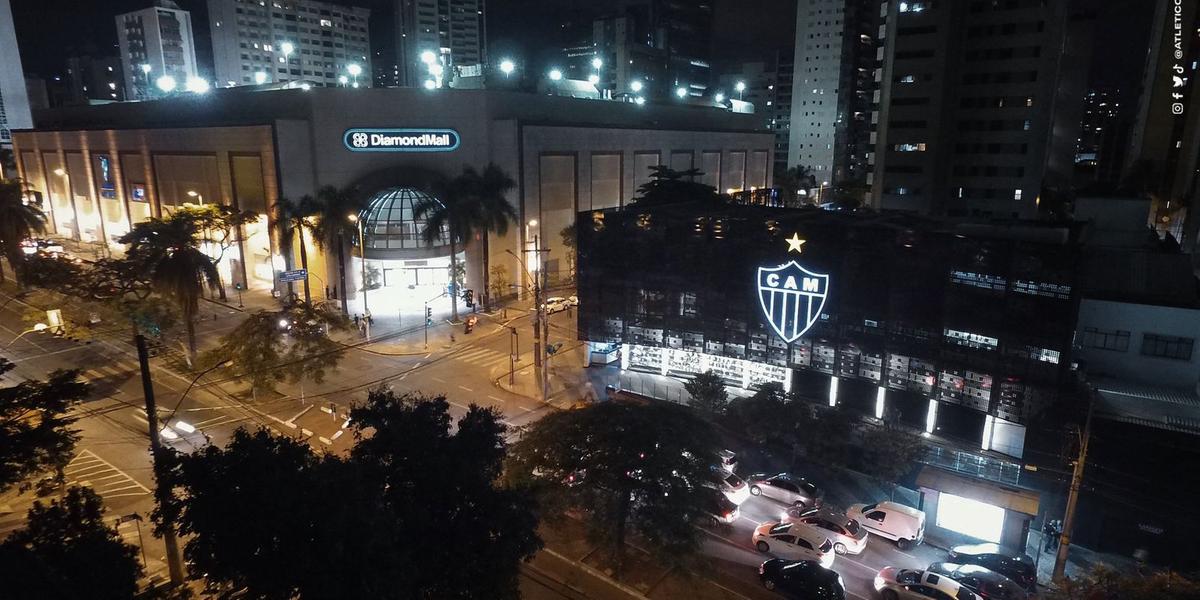 Diamond Mall fica ao lado da sede admnistrativa do Atlético, no bairro de Lourdes, região nobre de BH (Divulgação/Atlético)