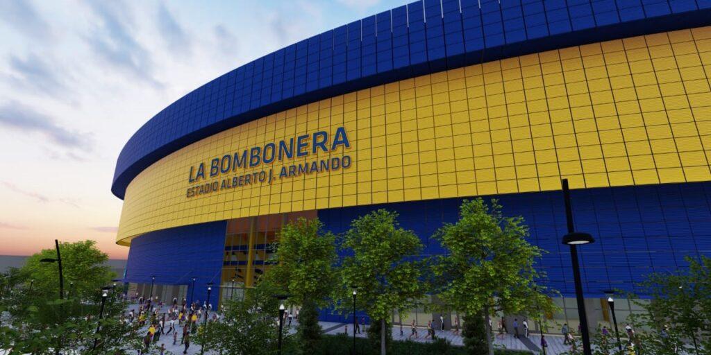 Nova fachada prevista do estádio La Bombonera (Divulgação)