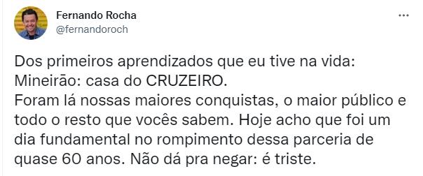 (Reprodução / Twitter Fernando Rocha)