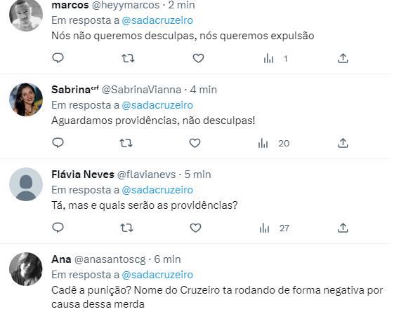 (Reprodução Twitter /Sada Cruzeiro)