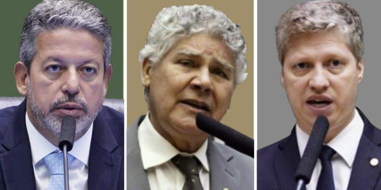 Os deputados federais candidatos a presidente da Câmara, na ordem: Arthur Lira, Chico Alencar e Marcel Van Hatten (Agência Câmara / Divulgação)