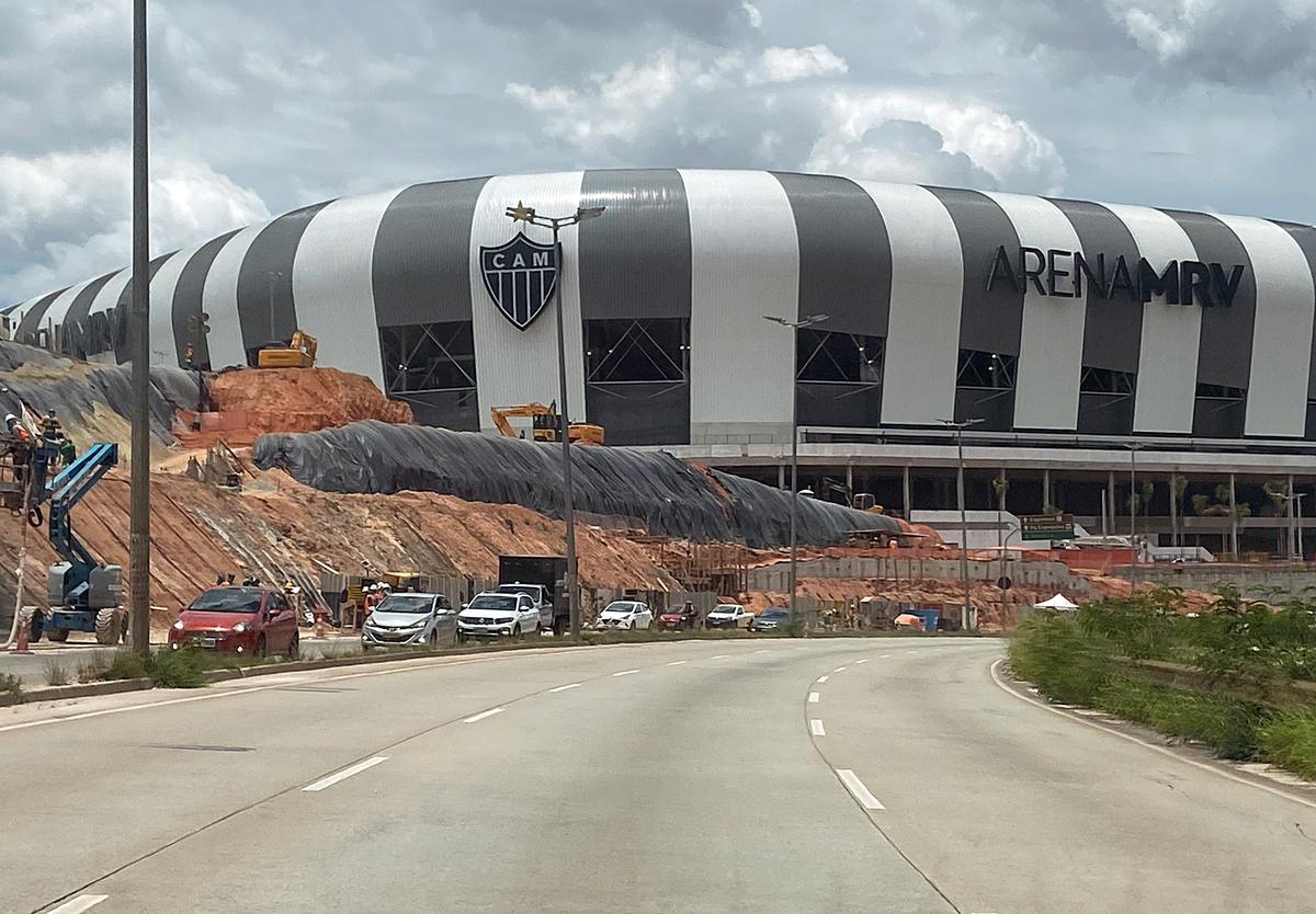 Internamente, Arena MRV está quase 100% completa, mas obras externas ainda vão levar mais tempo (FERNANDO MICHEL)