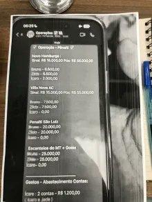 Print de celular apreendido pelo MPGO que mostra novos esquemas em 2023 (Divulgação/MPGO)