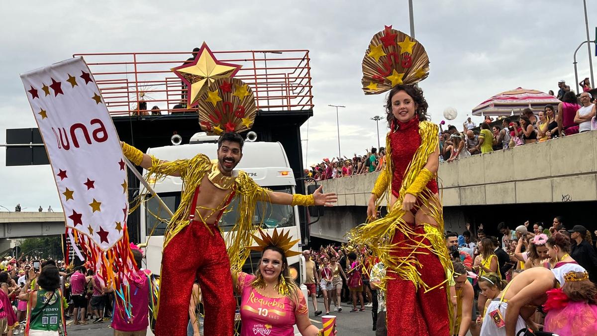 Muita cor e brilho no desfile de um dos maiores blocos da capital (Raíssa Oliveira/Hoje em Dia)
