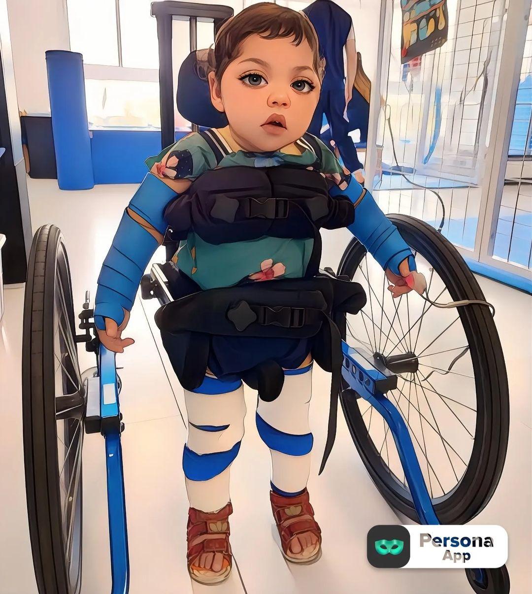 A pequena Emanuela tem paralisia cerebral e precisa de um novo andador (Instagram / Reprodução)