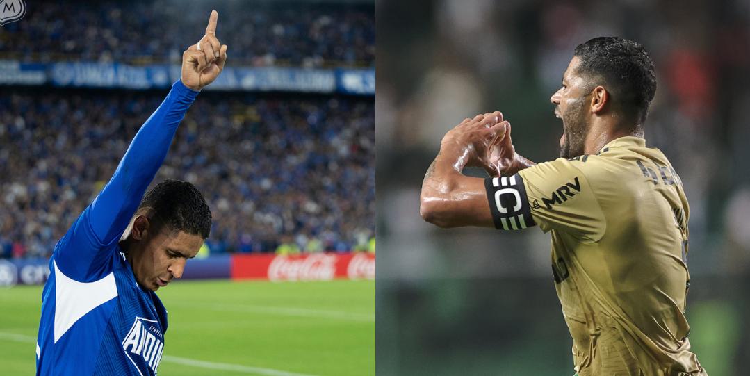 (Montagem / Foto: Reprodução Twitter Oficial Millonarios / Pedro Souza - Atlético)