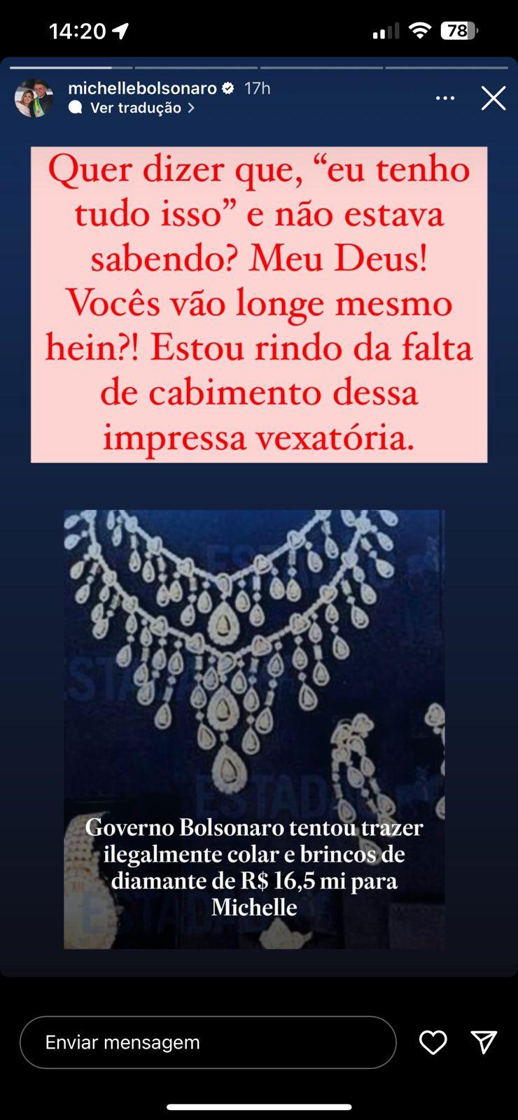 (Michelle Bolsonaro / Instagram / Reprodução)