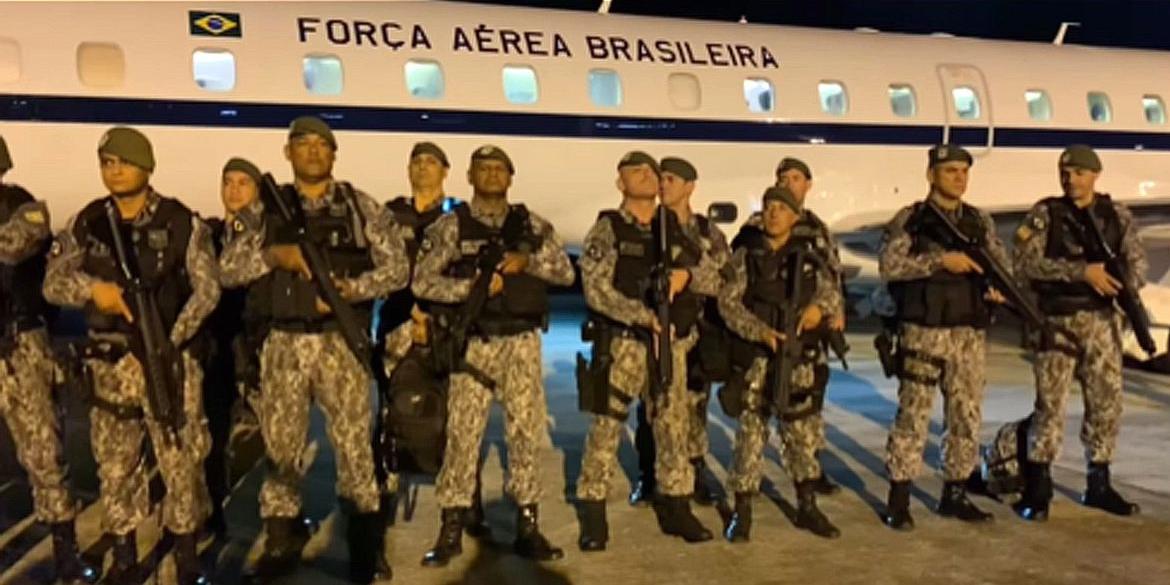Cem agentes da Força Nacional já estão no Rio Grande do Norte (ASSECOM RN/ Rogério Vital)