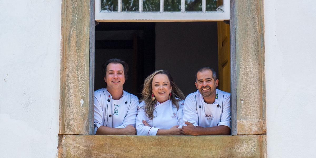 "Somos três apaixonados por Tiradentes", conta o chef Paulo Rosa, do Restaurante Mano a Mano (Thaís Andressa)