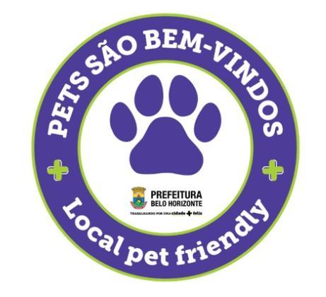 Selo Pet Friendly que autoriza a presença de animais de estimação no comércio de BH (PBH / Divulgação)