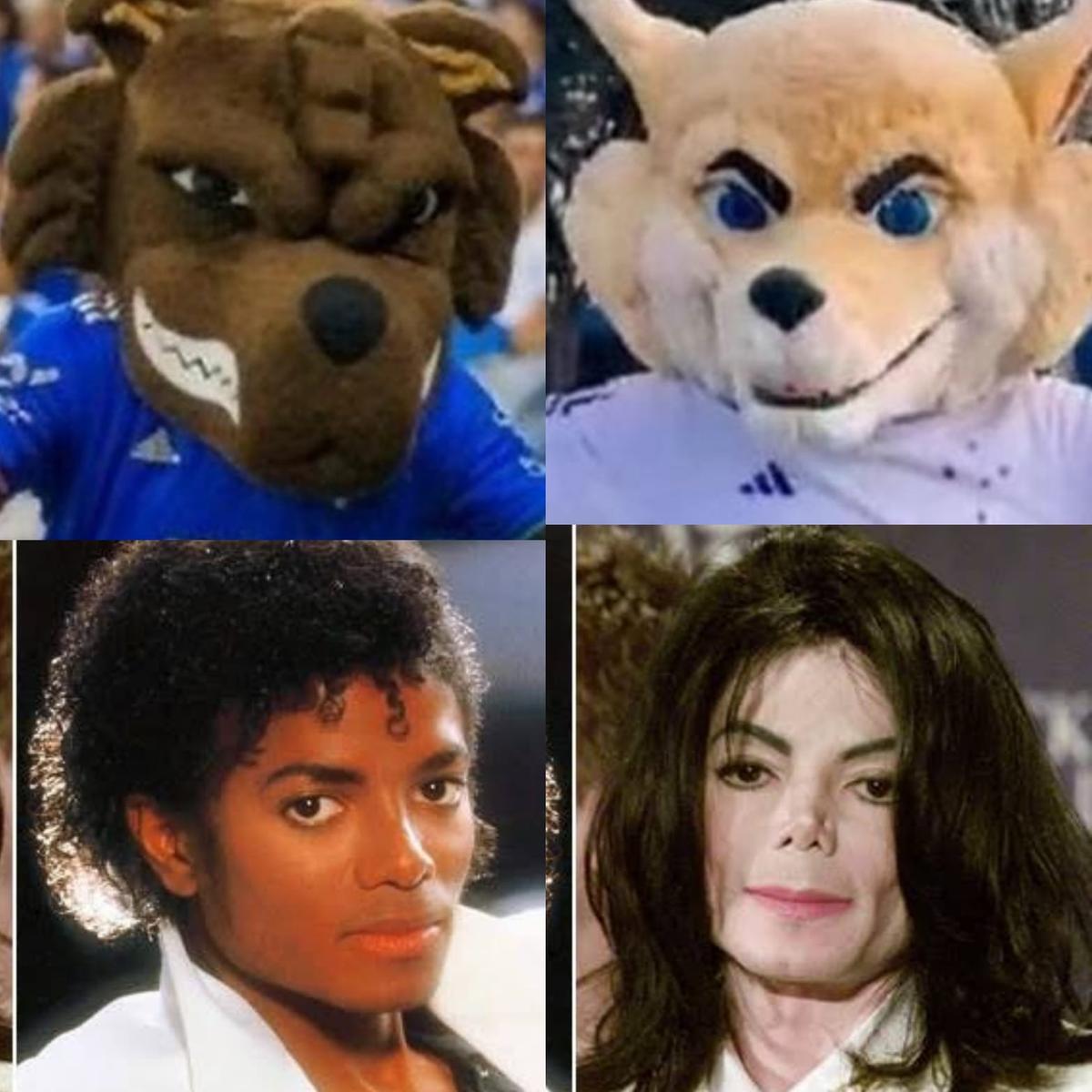 Torcedores compararam antes e depois de Raposão e Michael Jackson (Reprodução / Internet)
