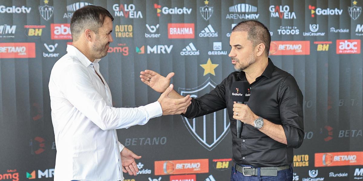 Caetano não crava permanência de Coudet no comando do Atlético (Pedro Souza /Atlético)