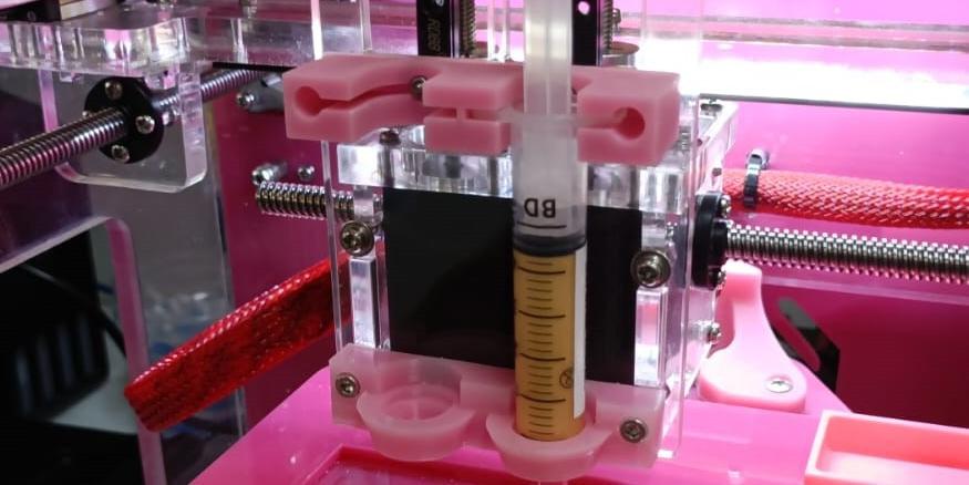 Bioimpressora é capaz de reproduzir tecidos orgânicos e mimetizar órgãos animais (Acervo da pesquisa)