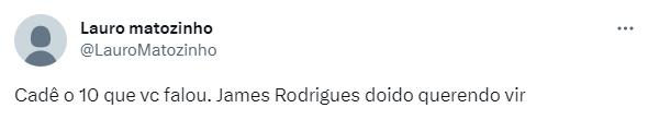 Torcedores pedem reforços e sugerem James Rodríguez como camisa 10 (Reprodução / Twitter Ronaldo Fenômeno)