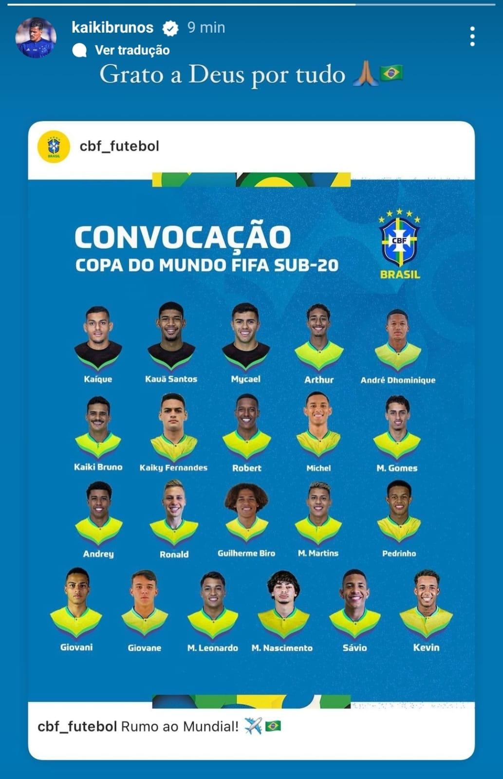 Quem são os convocados da seleção masculina sub-20 para os amistosos antes  do Mundial?