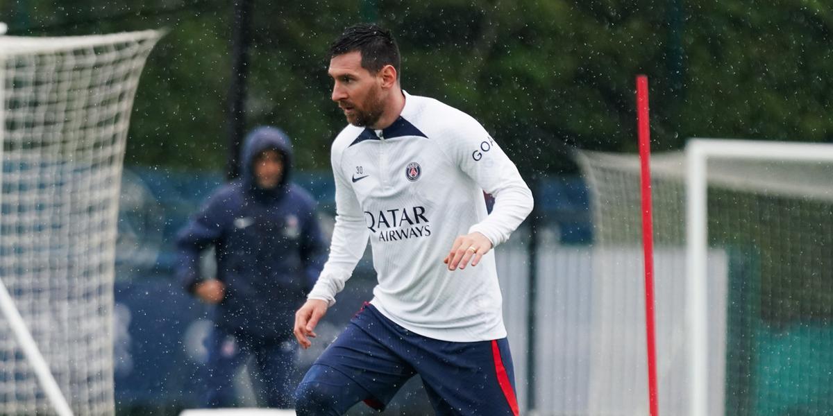 Em reta final de contrato e envolvido em polêmicas, Messi treina no PSG após punição justamente por visitar a Arábia sem aprovação (Divulgação/PSG)